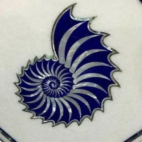 Mesa de centro central de mármol blanco antiguo de 12"" con incrustaciones de piedra múltiple decoraciones artísticas Foto 2 de 4