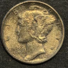 1945d Mercury silver dime.Au