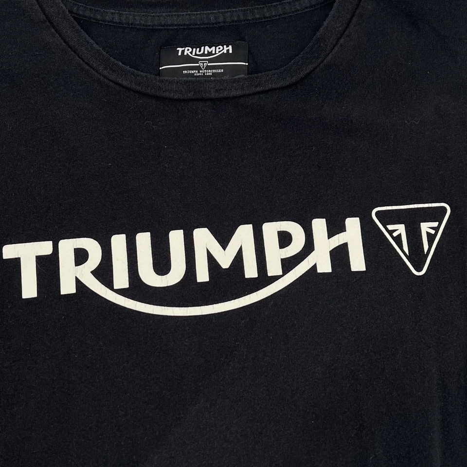 Camiseta TRIUMPH Para Hombre Talla XXXL Negra/Blanca Estampado Gráfico Manga Corta Cuello Redondo Foto 4 de 4