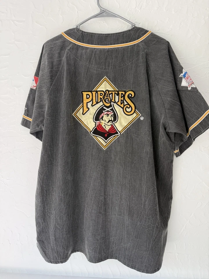 Vintage Starter 1990s Pittsburgh Pirates MLB Baseball Jersey Mens Size Large - Image 2 of 4