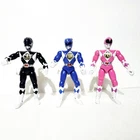 Vtg Mighty Morphin Power Rangers Lot Of 3 Black Blue Pink 1993 Bandai 8 Inch