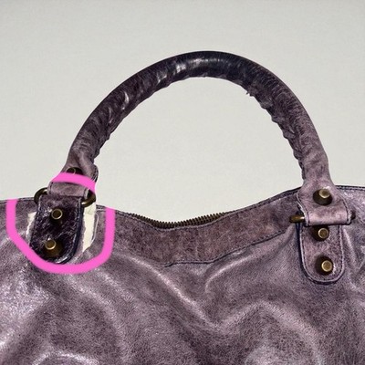 AUTH Balenciaga The First Bag Purple 2Way travel hand shoulder bag