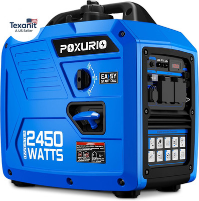 2450-Watt Portable Inverter Generator for Home Use, 1.6Gallon Large Fuel Tank up