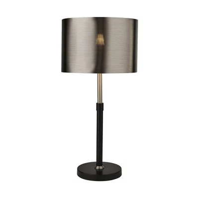 Tischleuchte Nachttischlampe Schwarz Metall 59,5 cm E27 Wohnzimmer Modern - Bild 1 von 3