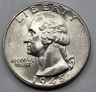 *SILVER* 1945  Washington Quarter -《Great Way To Buy Silver!!》
