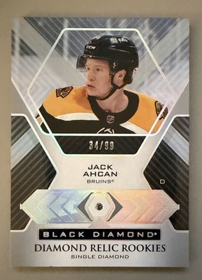 2021-22 Upper Deck Black Diamond Relic Rookies Jack Ahcan Single Diamond / 99
