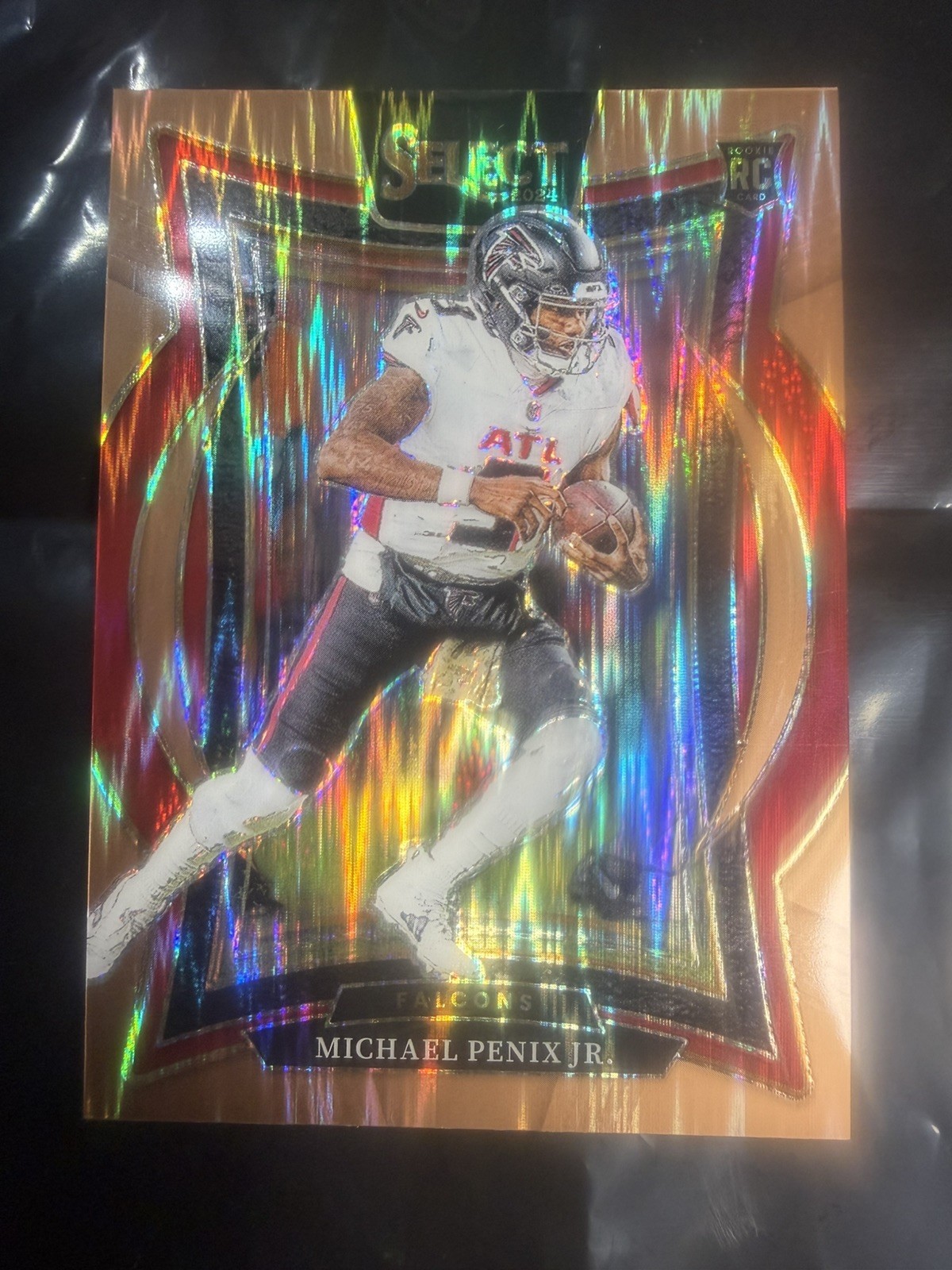 2024 Panini Select Michael Penix Jr. Premier Copper Prizm Shock /299 Falcons