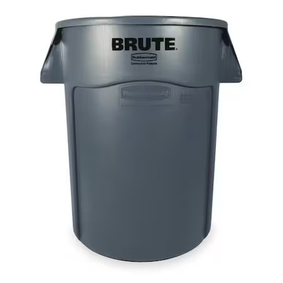 #ad Rubbermaid Commercial Fg265500gray Brute Trash Can Round 55 Gal Capacity 26 $97.99
