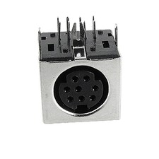 Set of five mini DIN sockets for S-Video