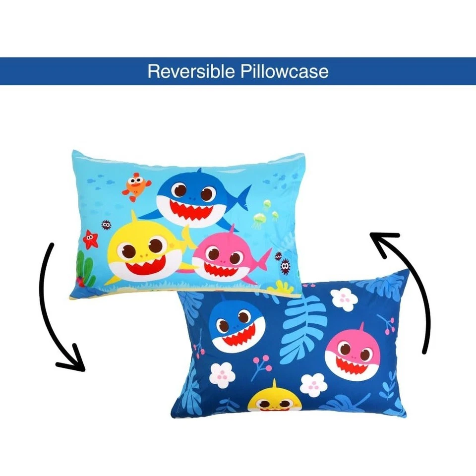 Baby Shark 4 Piece Twin Soft Bedding Set for Kids with Reversible Comforter - Image 4 of 4