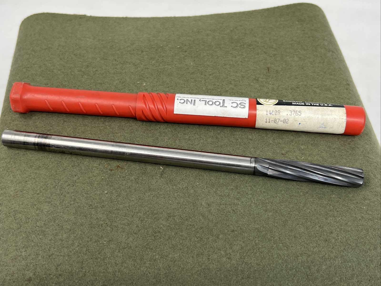 .3765” Carbide Chucking Reamer, 6 Flute, Fullerton USA, Oversized 3/8