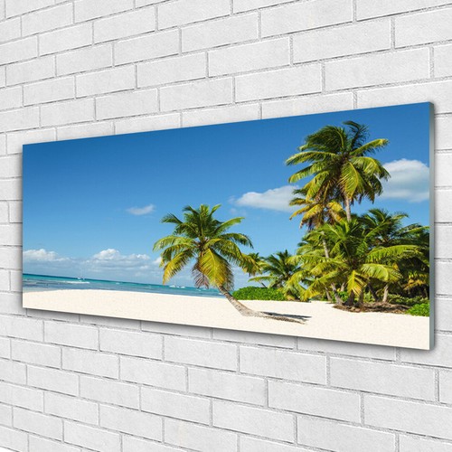 mpresson sur Verre 120x80cm Tableaux mage Photo mer vague eau Art