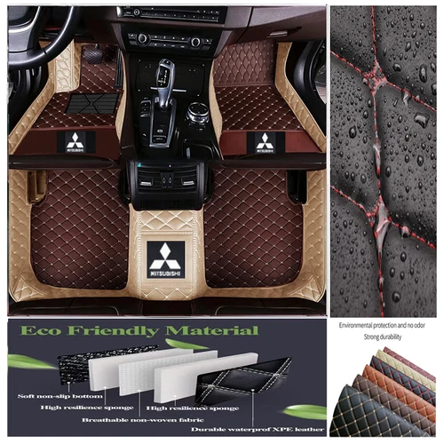 For Mitsubishi All Models Car Floor Mats Luxury Custom Waterproof Pad Carpets - Imagen 41 de 41