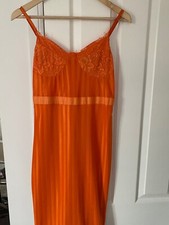 Pretty Little Thing Orange Bodycon Dress Size 10