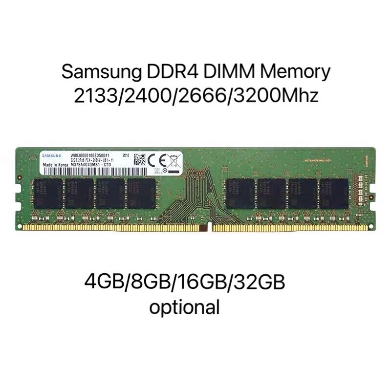 Samsung DDR4 4GB 8GB 16GB 32GB PC4 Desktop Memory Ram Lot | eBay