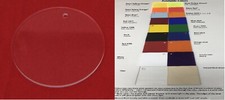 3" Acrylic Circle Choice of color 1/8" thick w/ hole for keychain or ornament