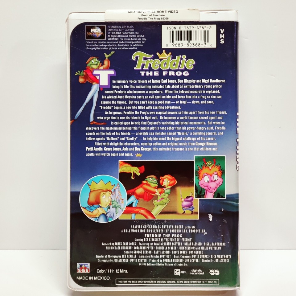 Freddie the Frog (VHS, 1995) Clamshell Case Rare 80's movie's