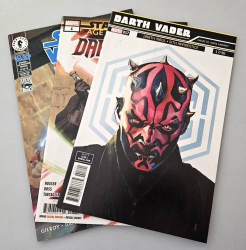Star Wars Darth Maul Comic Book Lot of 3 Books / Dark Horse & Marvel 1999-2019