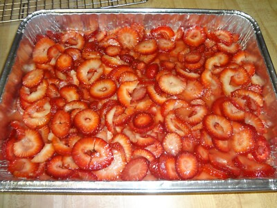 HOMEMADE STRAWBERRY PIE BARS WITH A DELIGHTFUL BUTTERY CRUST (13'' x 9'') TRAY