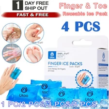Finger Ice Pack Reusable Gel Ice Toe Cold Compression Sleeve Injuries Sprains