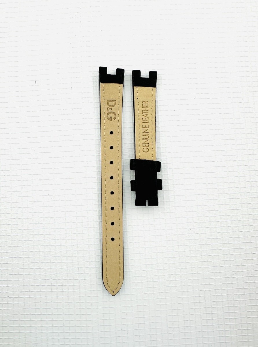 D&G Dolce & Gabbana Watch Strap , DW0556 , BLACK LEATHER STRAP