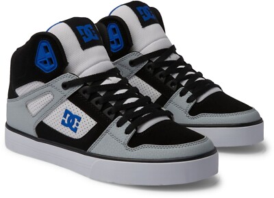 DC Pure High Top WC Schwarz Weiß Blau Herren Leder Sneaker