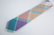 Vintage GANT Easy Breezy Indian Madras Plaid Check Summery Cotton Tie USA Made