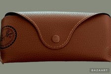 Official Ray-Ban Soft Brown Leather Sunglass Protection Case Free Shipping