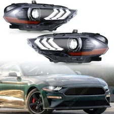 Full LED Headlight For 2018-2023 Ford Mustang Projector Headlamp DRL Head Light