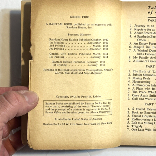 RARE 1953 First Printing Bantam Giant Green Fire by Peter W. Rainier A1086 - Picture 11 of 15
