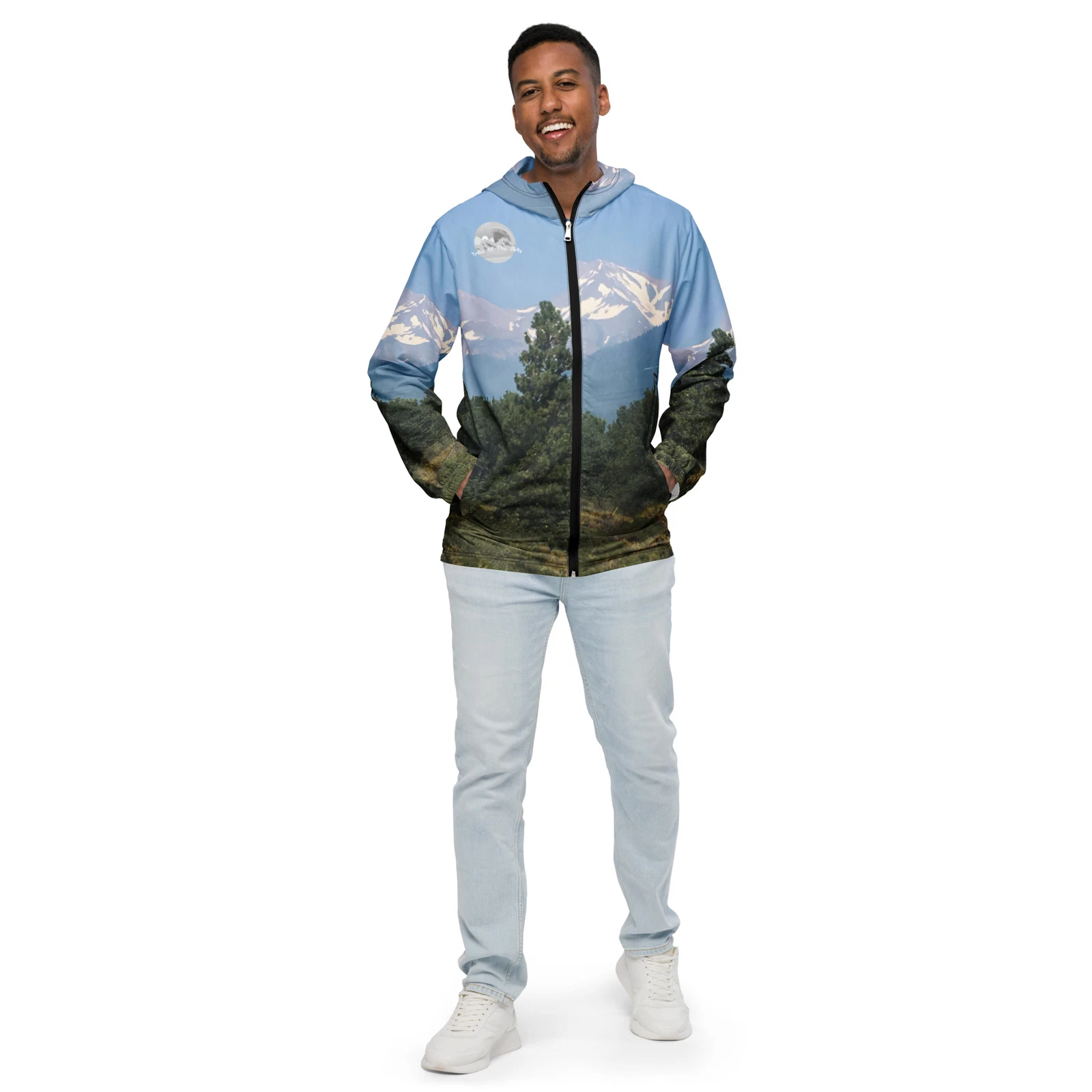 White Logo Mt. Shasta Men’s Windbreaker