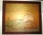 Vintage Woodburn Piece by Jim Davies BOUDEUSE ETOILE Captain Bouganville Tahiti