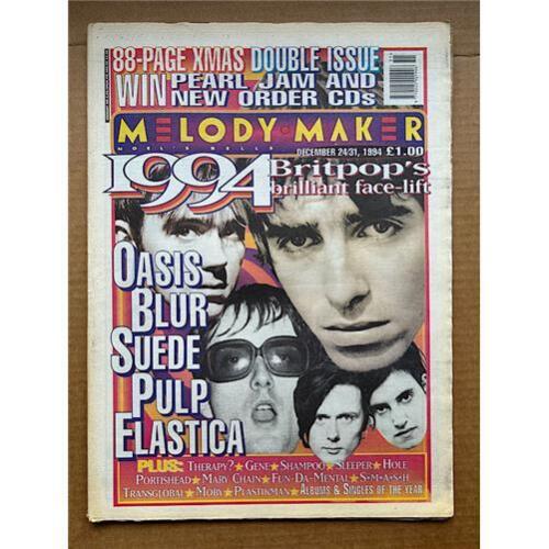 OASIS + BLUR MELODY MAKER MAGAZINE DECEMBER 24+31 1994 CHRISTMAS ISSUE (BRITPOP) - Picture 1 of 1