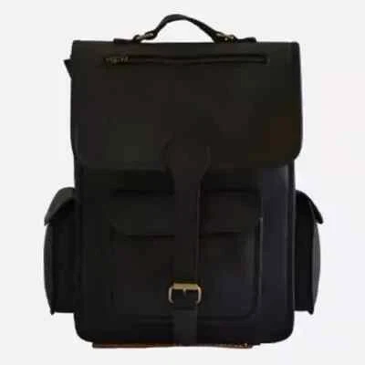 Sac À Dos En Cuir Véritable Vintage Hommes PARRYS LEATHER WORLD Hobo Beacon Noir - Photo 1/4