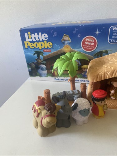 Fisher-Price Little People Deluxe Christmas Story Nativity Set Music/Lights 16pc - Picture 4 of 14