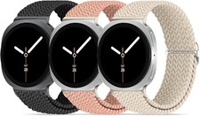 3 Pack Braided Stretchy Strap Compatible with Samsung Galaxy Watch 8 40mm 44mm