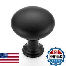 Ravinte 20 Pack 1 Inch Diameter Matte Black Mini Round Solid Kitchen Cabinet