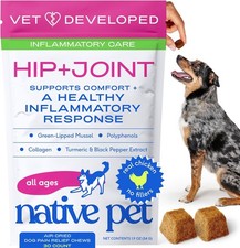 30 COUNT - Native Pet Collagen Joint Support Chews: Pain  Inflammation Relief