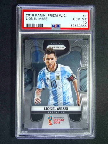2018 panini prizm World Cup Lionel Messi #1 PSA 10