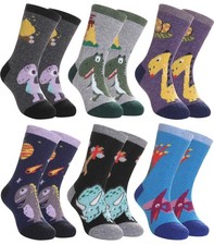 Kids Merino Wool Hiking Socks - Boys Girls Warm Thermal Crew Socks 6 Pairs 1...