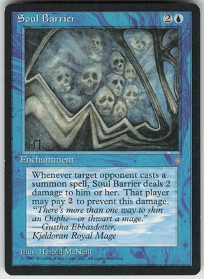 Soul Barrier Uncommon Ice Age Magic: The Gathering Moderately Played