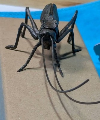 Copper Bronze Figure Japanese Articulated Grasshopper Insect Jizai