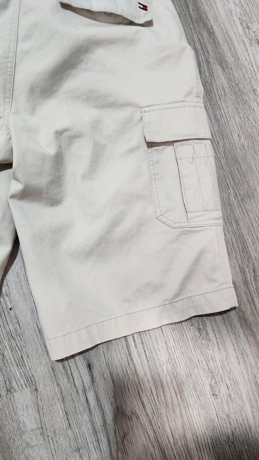 Tommy Hilfiger Men's 32's Beige Cargo Shorts Button Logo Pockets Flat Front s thumbnail 10