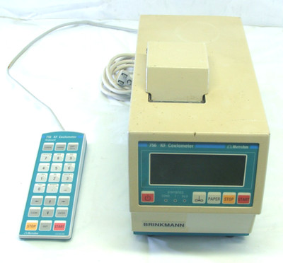 Brinkmann Metrohm 756 KF Coulometer with Coulometer Keypad, For Parts/Repair