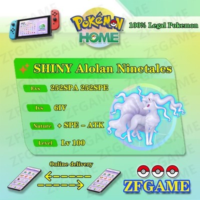  6IV SHINY Alolan Ninetales + EVS  POKEMON HOME Champions Online delivery 