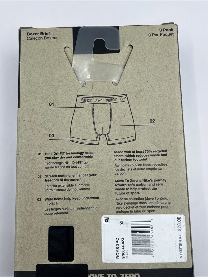 Nike Dri-Fit Essentials Micro Youth Boxer Brief Xl New In Box! Ships Same Day!! - Image 4 of 4