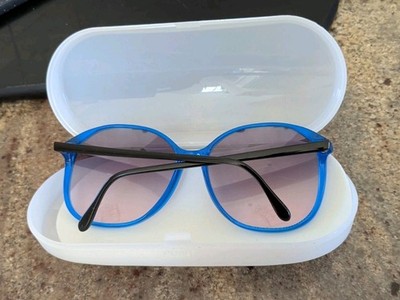 vintage oversized sunglasses Made In Italy Marchon Blue Mod Looking