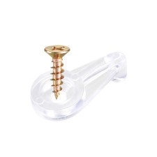 4mm Glass Retainer Clips with Screws Clear for Cabinet Glass Clips 20Pack