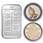 Silver Bar - Lord's Prayer Challenge Coin and 10 Commandments Bar Set