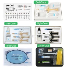 Dental Brackets /Orthodontic Light Cure Adhesive Kit/Blue Green Glue/Mini No-Mix